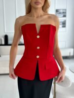 Топ-корсет с пуговицами