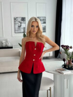 Топ-корсет с пуговицами