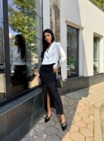 Юбка миди с разрезом