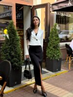 Юбка миди с разрезом