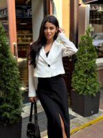 Юбка миди с разрезом