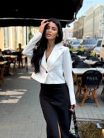 Юбка миди с разрезом