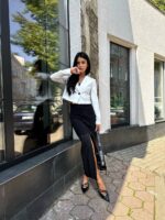 Юбка миди с разрезом