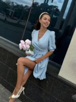 Платье мини верх на запах — изображение 7