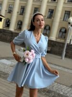 Платье мини верх на запах — изображение 8