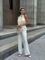 Брюки палаццо с защипами — изображение 6