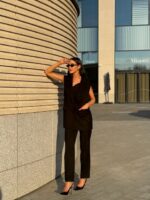 Костюм жилет удлинённый брюки зауженные