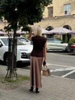 Юбка атласная