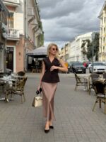 Юбка атласная