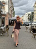 Юбка атласная