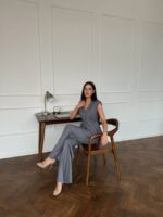 Брюки палаццо с защипами