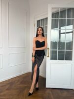 Юбка экокожа миди