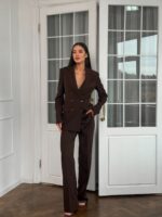 Костюм жакет двубортный брюки прямые